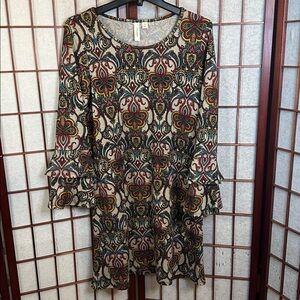 Tacera Multicolor Patterned Dress